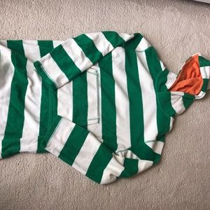 Mini Boden Green & White Striped Toweling Coverup